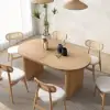 Fluve 160 - 200 cm Extendable Oval Natural Dining Table Butterfly Leaf, Seats 4-6