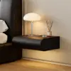 Humply Leather Floating Smart Bedside Table with Drawer – 40cm – Nightstand