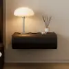 Humply Leather Floating Smart Bedside Table with Drawer – 40cm – Nightstand