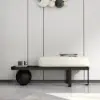 1000mm White & Gold Curved Console Table & Wooden Entryway Bench Set with Metal Legs