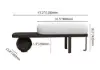 1000mm White & Gold Curved Console Table & Wooden Entryway Bench Set with Metal Legs