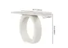 1000mm White & Gold Curved Console Table & Wooden Entryway Bench Set with Metal Legs