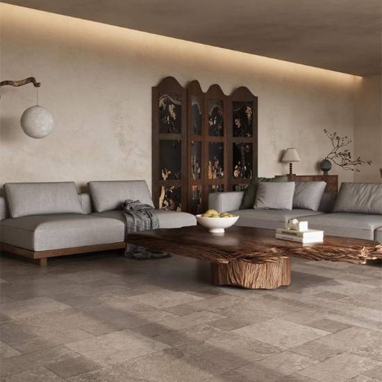 Picture of Distressed Black Limestone Look Antique Floor Tile for Shops, B&B, Balcony and Bathroom