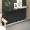 1000mm Rustic Walnut Narrow Rectangular Console Table & Wooden Shoe Storage Bench Set
