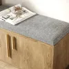 1000mm Rustic Walnut Narrow Rectangular Console Table & Wooden Shoe Storage Bench Set