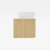 800mm Fluted Floating Bathroom Vanity with Single Basin Sintered Stone Top – Natural
