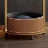 Coat Rack Stand with 2 Trays Saddle Leather Hall Tree – 520mm