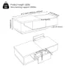 Quoint 120 - 175 cm Extendable Coffee Table with 2 Drawers – Black Walnut Retracted