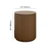 Modern 406 mm Walnut Fluted End table with Storage