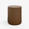 Modern 406 mm Walnut Fluted End table with Storage