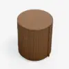Modern 406 mm Walnut Fluted End table with Storage