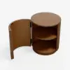 Modern 406 mm Walnut Fluted End table with Storage