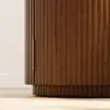 Modern 406 mm Walnut Fluted End table with Storage