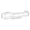 Quoint 180 - 255 cm Extendable TV Unit with 3 Drawers – 40cm – Walnut Stand Retracted