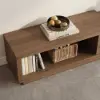 Quoint 180 - 255 cm Extendable TV Unit with 3 Drawers – 40cm – Walnut Stand Retracted