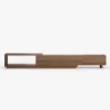 Quoint 180 - 255 cm Extendable TV Unit with 3 Drawers – 40cm – Walnut Stand Retracted