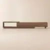 Quoint 180 - 255 cm Extendable TV Unit with 3 Drawers – 40cm – Walnut Stand Retracted