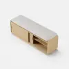 Wooden Shoe Storage Bench with Cushion