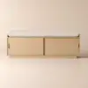 Wooden Shoe Storage Bench with Cushion