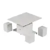 Rectangle Wood Extendable TV Stand & White Lift Top Coffee Table Set with Storage