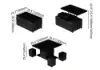 Rectangle Wood Extendable TV Stand & Black Lift Top Coffee Table Set with Storage
