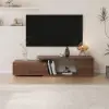 Fero 120 - 180 cm Extendable TV Unit with 3 Drawers – Walnut Stand