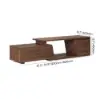 Fero 120 - 180 cm Extendable TV Unit with 3 Drawers – Walnut Stand