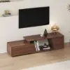 Fero 120 - 180 cm Extendable TV Unit with 3 Drawers – Walnut Stand