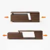 Fero 120 - 180 cm Extendable TV Unit with 3 Drawers – Walnut Stand