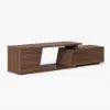 Fero 120 - 180 cm Extendable TV Unit with 3 Drawers – Walnut Stand