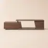 Fero 120 - 180 cm Extendable TV Unit with 3 Drawers – Walnut Stand