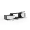 Fero 120 - 180 cm Extendable TV Unit with 3 Drawers – 120cm