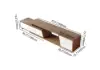 Picture of Minimalist Rectangle White & Walnut Extendable TV Stand & Lift Top Coffee Table Set