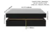 Modern Rectangle Glossy Black Extendable TV Stand & Square Coffee Table Set with Drawers