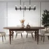 Mid-Century Modern 170 - 200 cm Extendable Walnut Oval Dining Table, Seats 4–8