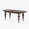 Mid-Century Modern 170 - 200 cm Extendable Walnut Oval Dining Table, Seats 4–8