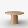 Picture of Japandi 100 - 140 cm Extendable Round-to-Oval Wood Dining Table Natural, Seats 4-6