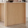 Mid-Century Modern 183 cm Glossy Sintered Stone Top Kitchen Island with Storage, Natural