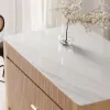 Mid-Century Modern 183 cm Glossy Sintered Stone Top Kitchen Island with Storage, Natural