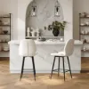 Japandi 183 cm White Kitchen Island with Storage & LED Lighting