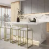 Japandi 183 cm White Kitchen Island with Storage & LED Lighting