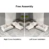 Picture of Vewal Modular Fabric Sectional Sofa Set with Walnut Coffee Table