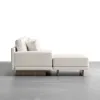Modular Fabric Sectional Sofa Set with Concrete Coffee Table