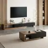 Quoint Extendable TV Stand & Coffee Table Set – Black