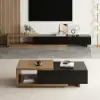 Quoint Extendable TV Stand & Coffee Table Set – Black