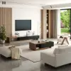 Quoint Extendable TV Stand & Coffee Table Set – Black