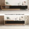 Quoint Extendable TV Stand & Coffee Table Set – Black