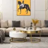 Glossy Extendable TV Stand & Nesting Coffee Table Set