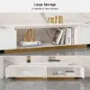 Glossy Extendable TV Stand & Nesting Coffee Table Set