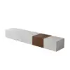 Vewal Wood Block TV Stand & Coffee Table Set